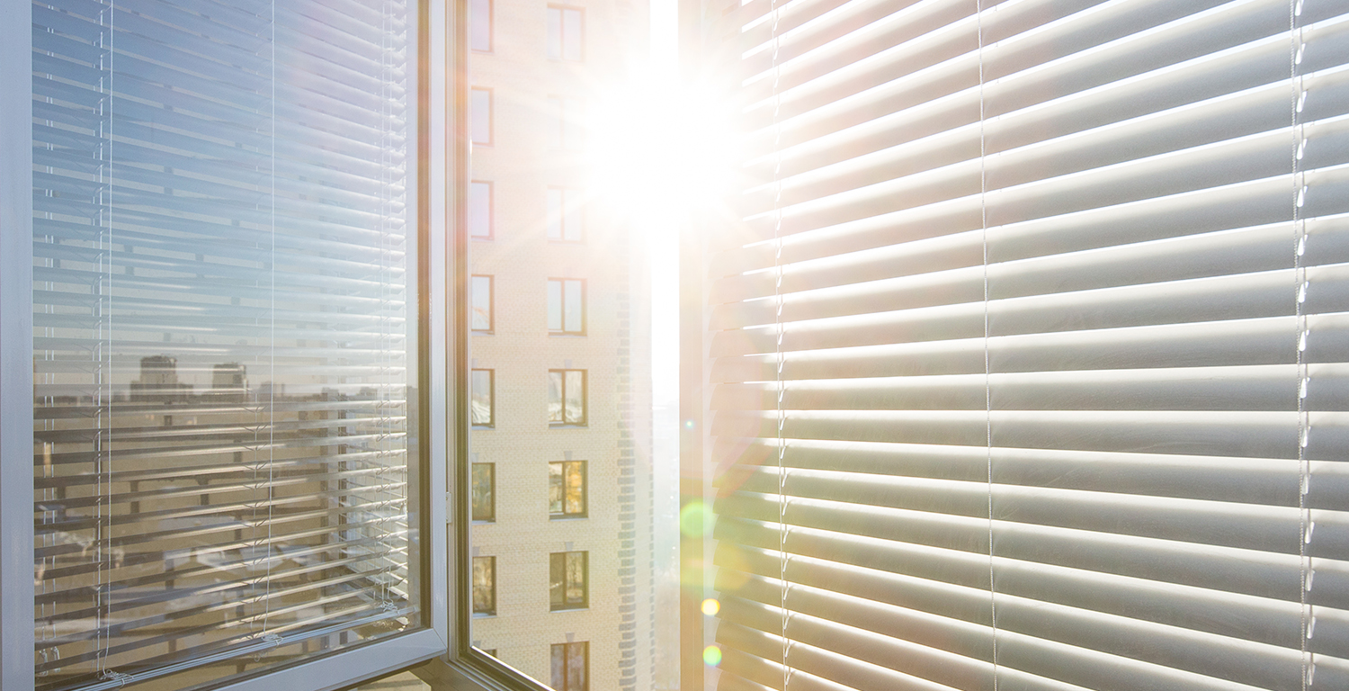 Image result for sun and glare with blinds in office